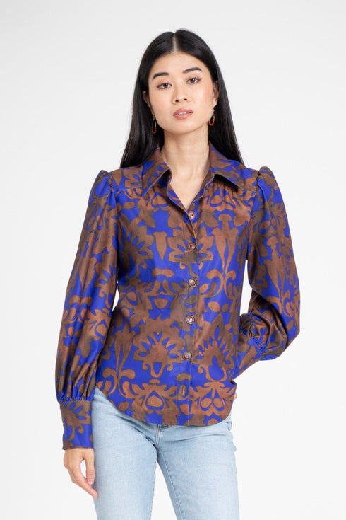 Lorca Blouse – Royal Damask